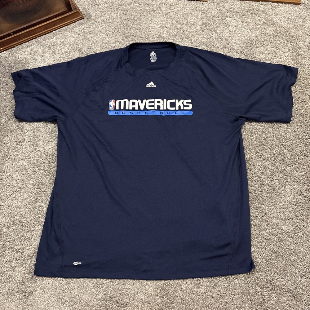 Adidas Men's Dallas Mavericks Long Sleeve Performance Training Shirt 3XLT TALL